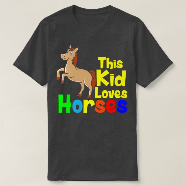 Camiseta Caballos a los que este chico ama los caballos (Diseño del anverso)