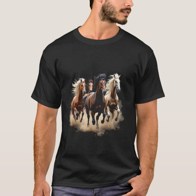 Camiseta Caballos al galope (Anverso)