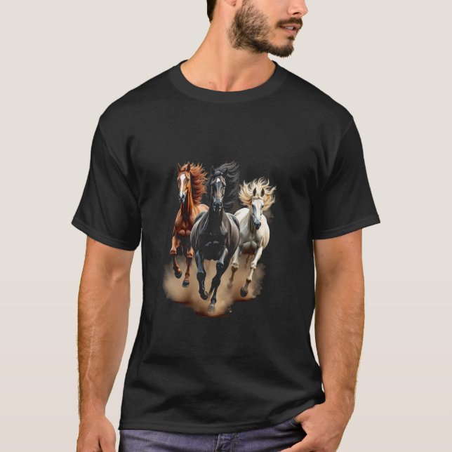 Camiseta Caballos al galope (Anverso)