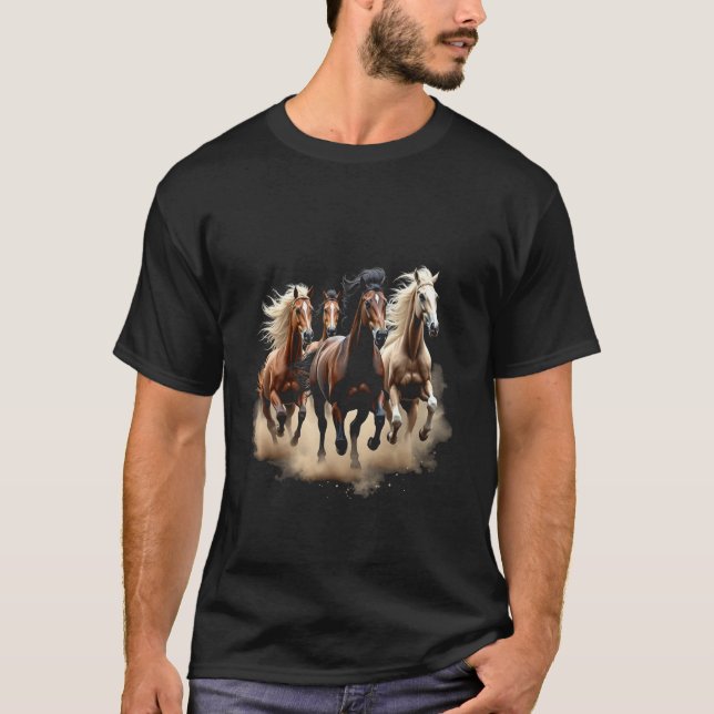 Camiseta Caballos al galope (Anverso)