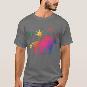 Camiseta Caballos arcoíris