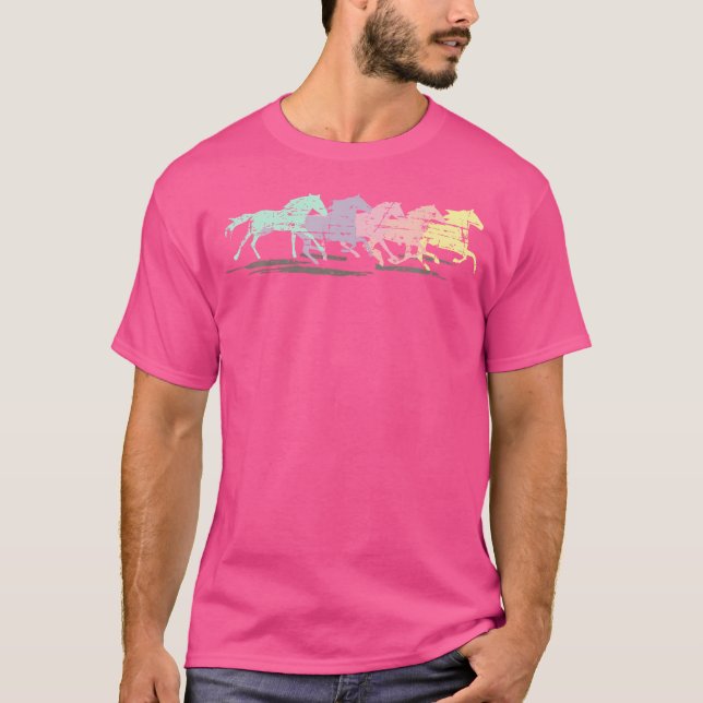 Camiseta Caballos corriendo bigotes (Anverso)