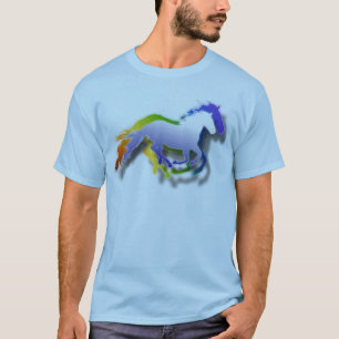 Camiseta caballos corrientes 3D