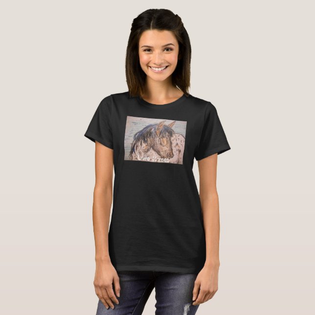 Camiseta Caballos de amor de caballos con manchas (Anverso completo)