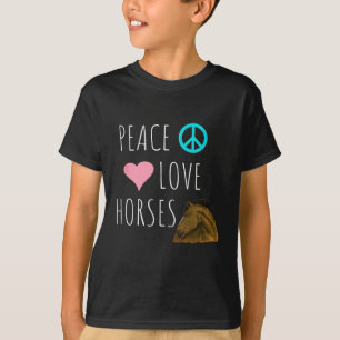 Camiseta Caballos de amor por la paz Caballos de Caballo en