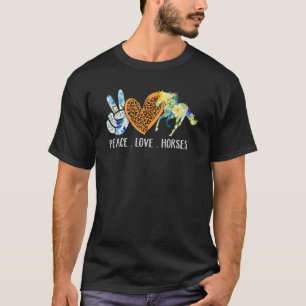 Camiseta Caballos de amor por la paz montando gitano ecuest