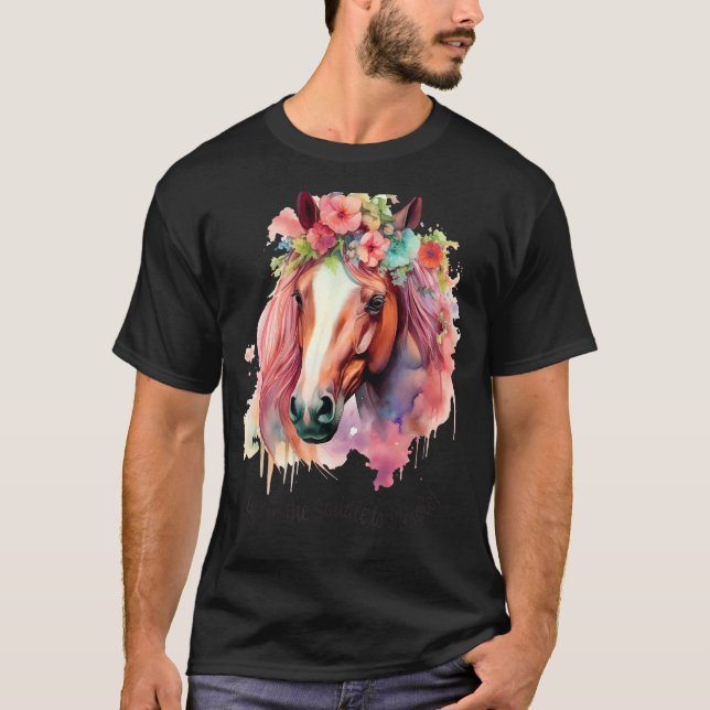 Camiseta Caballos de amor, vida en la silla, amante de los  (Anverso)