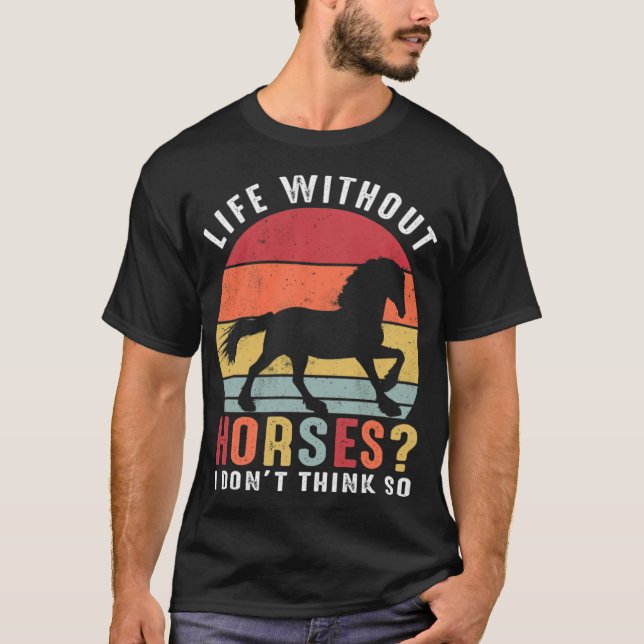 Camiseta Caballos de caballos Carreras de caballos montando (Anverso)