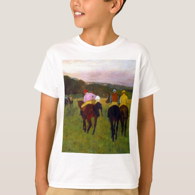 Camiseta Caballos de carreras Edgar Degas en Longchamp (Anverso)