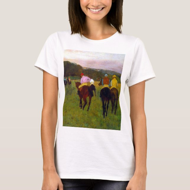 Camiseta Caballos de carreras Edgar Degas en Longchamp (Anverso)