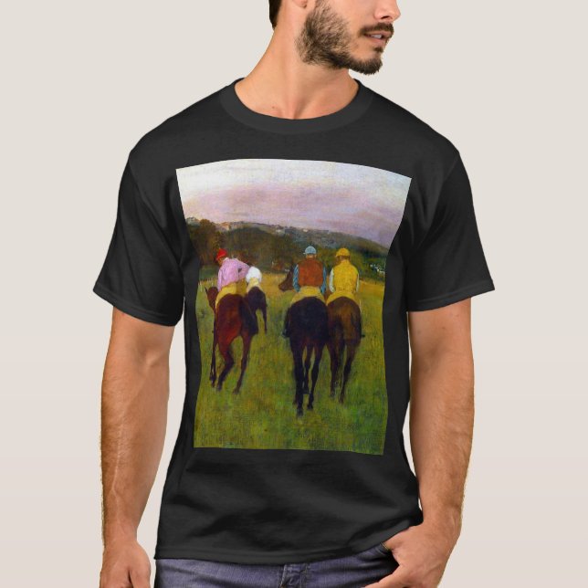 Camiseta Caballos de carreras Edgar Degas en Longchamp (Anverso)