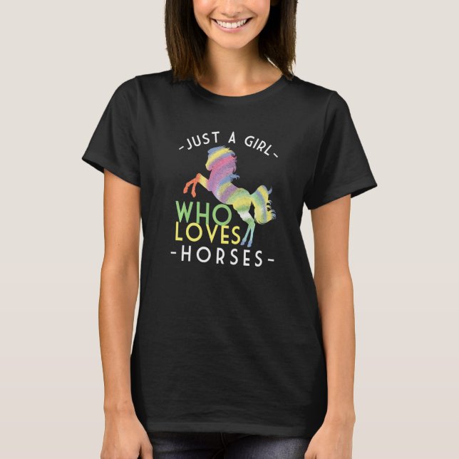 Camiseta Caballos de Carreras mate de caballos Chica Pa (Anverso)