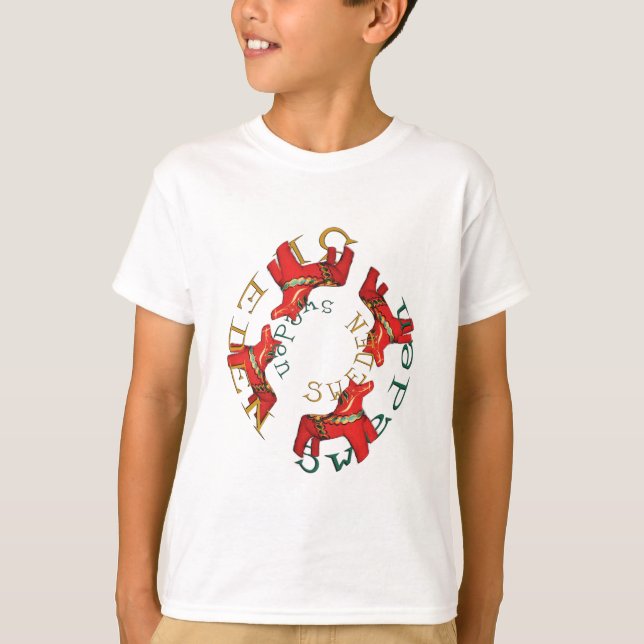 Camiseta Caballos de Dala del sueco (Anverso)