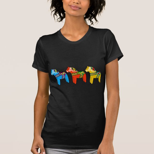 Camiseta Caballos de Dala del sueco (Anverso)