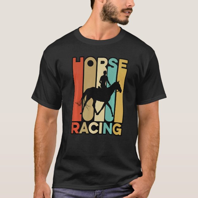 Camiseta Caballos de equitación ecuestres retro graficos (Anverso)