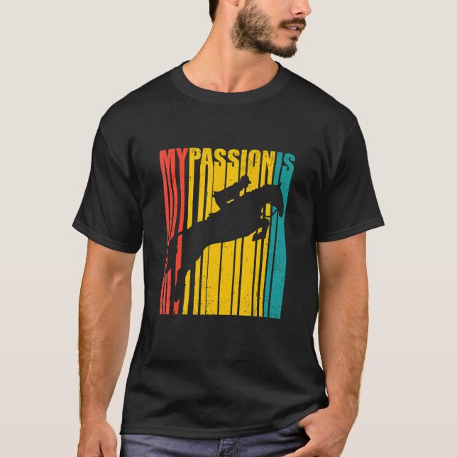 Camiseta Caballos de equitación ecuestres retro graficos (Anverso)