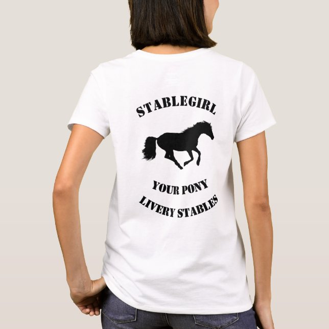 Camiseta Caballos de equitación o de ponis (Reverso)