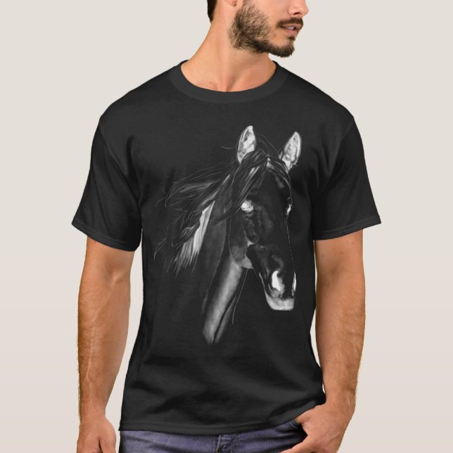 Camiseta Caballos de equitación occidentales (Anverso)