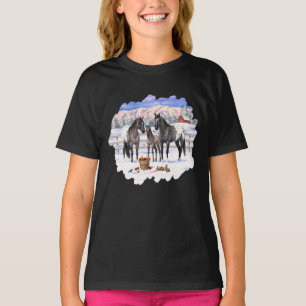 Camiseta Caballos De Grulla Gris Appaloosa En Una Granja De