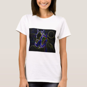 Camiseta Caballos de luz negra