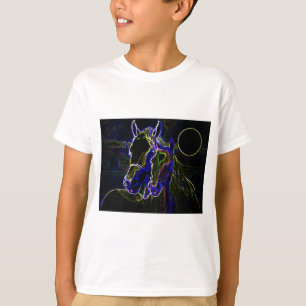 Camiseta Caballos de luz negra
