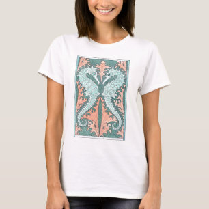 Camiseta Caballos de mar de Art Nouveau
