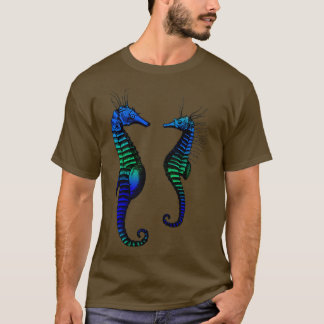 Camiseta Caballos de mar de la Línea Mallette Hombres y una