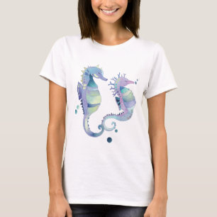 Camiseta Caballos de mar de la playa del verano