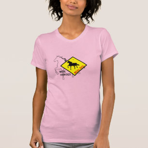 Camiseta Caballos de montar de chica real y fiesta de cabal