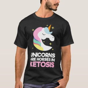 Camiseta Caballos De Unicornio Graciosos En Ketosis Keto Di