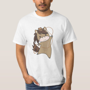 Camiseta Caballos de Vaquero Caballos Ganado Lasso Western 