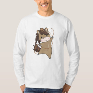 Camiseta Caballos de Vaquero Caballos Ganado Lasso Western