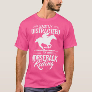 Camiseta Caballos Divertidos Distraídos Por El Jinete A Cab