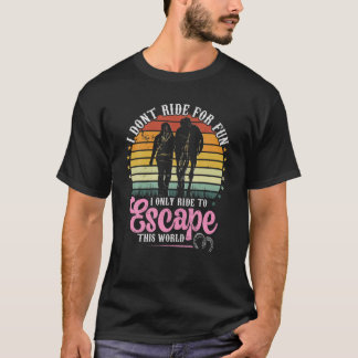 Camiseta Caballos en bicicleta para escapar de este mundo -