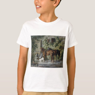 Camiseta Caballos en el Porche (por Albrecht Adam)