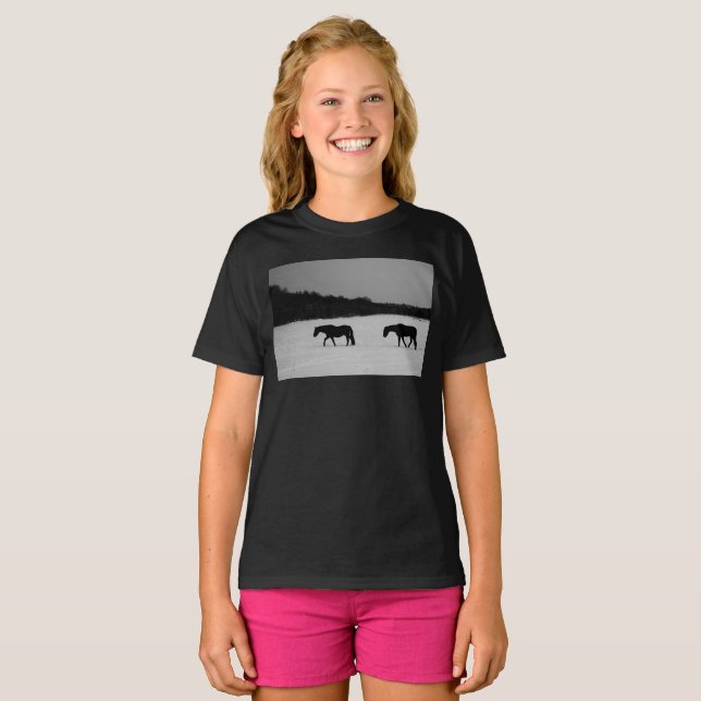 Camiseta Caballos En Gcnm De Nieve (Anverso completo)