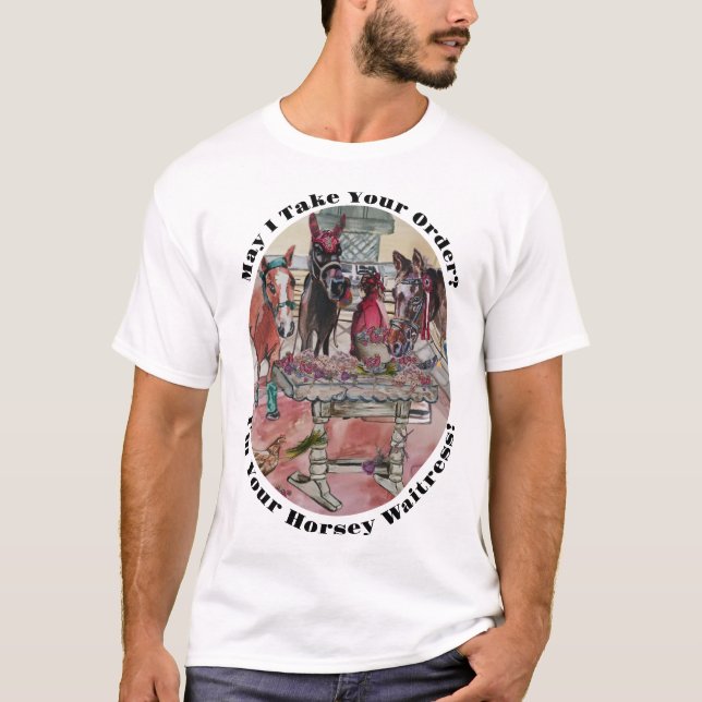Camiseta caballos en la cocina soy una camarera de horsey T (Anverso)