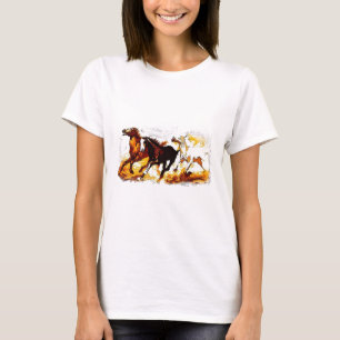 Camiseta Caballos en marcha