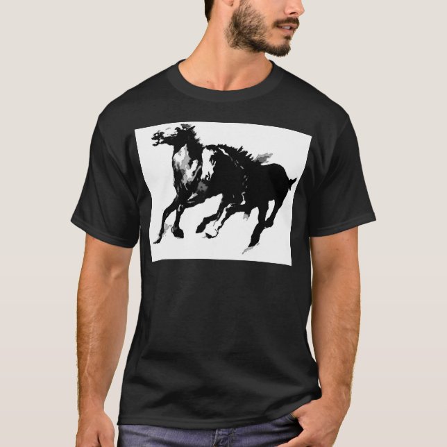 Camiseta Caballos en marcha (Anverso)