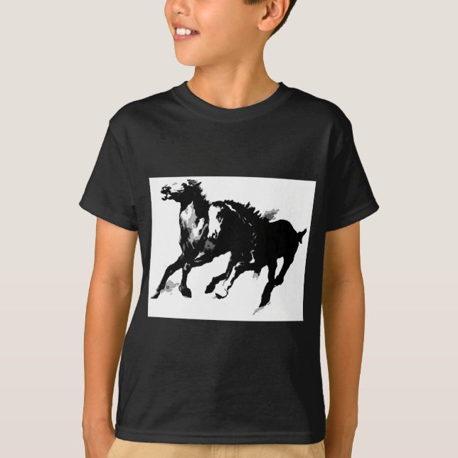 Camiseta Caballos en marcha (Anverso)