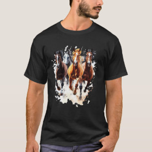 Camiseta Caballos Galopando Cabalgata Ecuestre