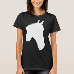 Camiseta Caballos Imprimir Motif Caballo Riendo Silhouette 