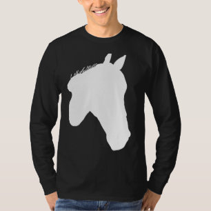 Camiseta Caballos Imprimir Motif Caballo Riendo Silhouette
