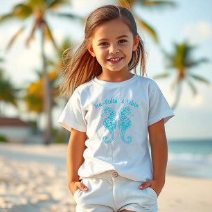 Camiseta Caballos marinos-pescador Core-Hawaiano Tropical