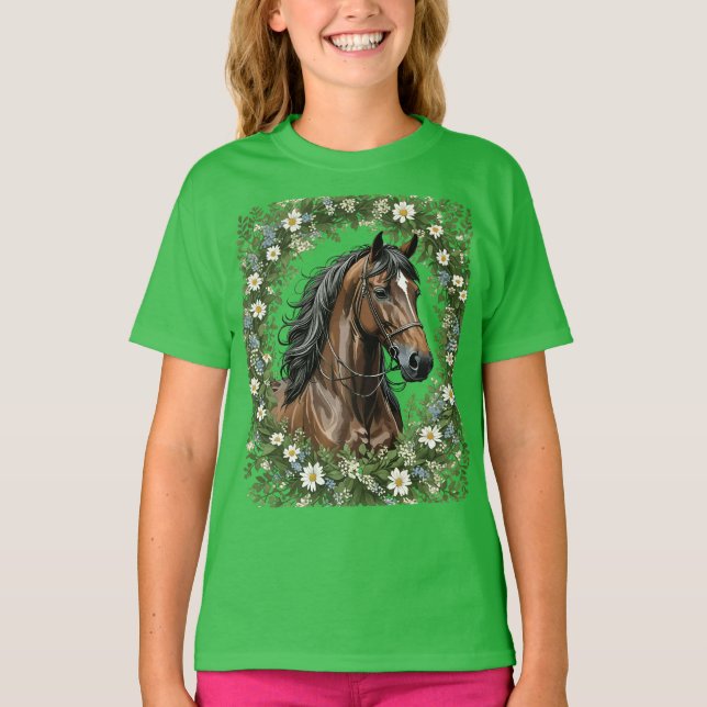 Camiseta Caballos Morgan Y Mayflowers De Massachusetts (Anverso)