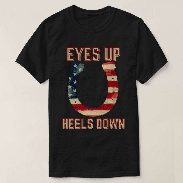Camiseta Caballos Ojos Arriba Talones Abajo Divertidos Caba (Diseño del anverso)