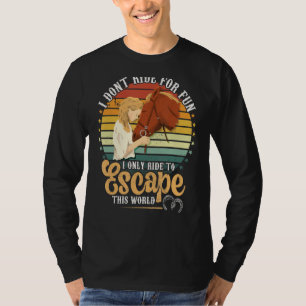 Camiseta Caballos para escapar de este mundo de mujeres en 