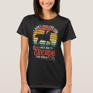 Camiseta Caballos para escapar de este mundo de mujeres en 