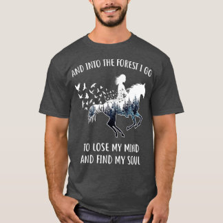 Camiseta Caballos para mujeres en el bosque voy a caballo