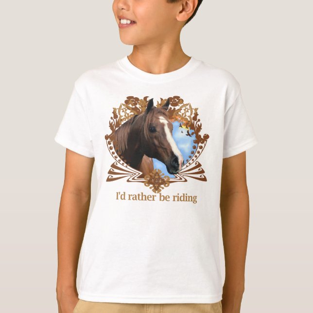 Camiseta Caballos Ponies Caballo Montando (Anverso)
